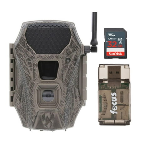 Wildgame Innovations Terra Cell 16MP Cellular Trail Camera Bundle with 32GB Ultra SDHC UHS-I Memory Card and USB Card Reader (3 Items)