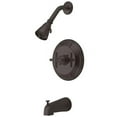thumbnail image 1 of Kingston Brass KB2635EX Robinet de Baignoire et Douche avec Poignée Croisée, Bronze Huilé, 1 of 1