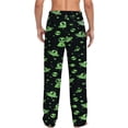 thumbnail image 2 of Men's pajama pants with cute alien and UFO patterns， soft home pajama pants， casual and comfortable loose fit pajama pants， elastic waistband， the ideal gift for birthdays and holidays., 2 of 10