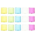 thumbnail image 1 of KONTONTY 30Pcs Batteries Case Assorted Color Transparent Mini Box Battery Organization 6X1.5in, 1 of 8