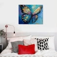 thumbnail image 5 of Orinice Butterfly Blue Soft Painting Fine Art Aesthetic Poster & Print Wall Decor for Home Office Classroom Kitchen Bathroom 16x12in, 5 of 6
