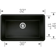 Blanco 440150 Precis 32 Undermount Single Basin Silgranit Kitchen Sink - White