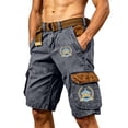 thumbnail image 4 of Men's Cargo Shorts with Multi Pockets - Casual Hiking Summer Shorts for Outdoor Activities, Relaxed Fit Brushed twill fabric, Lightweight Breathable,Grey,L, 4 of 4