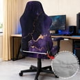 thumbnail image 6 of Whosucclay Purple Marble Print Gaming Chair Cover with Armrest Covers 4 Pieces Stretch Racing Computer Chair Slipcover Set Washable Rotating Desk Chairs Protector Cover, 6 of 8