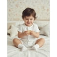 thumbnail image 6 of BemeyourBBs Newborn Baby Girl Summer Clothes Knit One Piece Romper Outfits Infant Crew Neck Short Sleeve Snap Button Knit Jumpsuit, 6 of 9