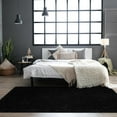 thumbnail image 3 of Luxe Weavers Fluffy Shag Black 5x7 Area Rug Plush Bedroom Carpet, 3 of 10