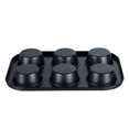 thumbnail image 2 of Molde para magdalenas y magdalenas de 6 tazas, molde para brownie antiadherente, horneado de acero al carbono resistente para hornear en horno Electrónica, 2 of 6