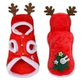 thumbnail image 3 of Ropa para mascotas Otoño e invierno Franela Ropa festiva cálida Ropa para perros Gato Alce Ropa navideña Año Nuevo Personas mayores, 3 of 5