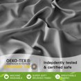 thumbnail image 6 of LBRO2M Cooling Bamboo Sheets Set, Hotel Luxury Silky Breathable 4Pcs/6Pcs Bedding Sheets & Pillowcases(California King, Gray), 6 of 6