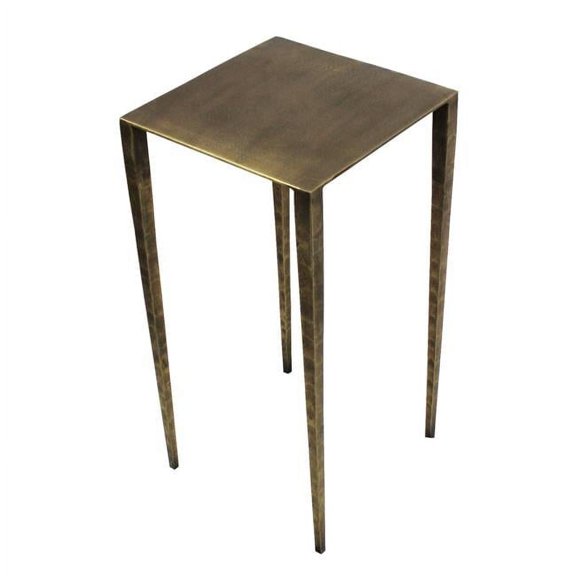 HomeRoots 488529 24 x 12 x 12 in. Brass Iron Square End Table