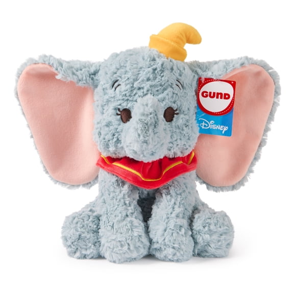 GUND Disney Official Dumbo Plush, Disney Cozys Collection, Dumbo Toys, Elephant Stuffed Animal for Ages 1 and Up, Gray, 10”