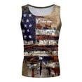 thumbnail image 5 of JINMGG Mens Shirts ,Men's Summer Independence Day 3D Digital Print Sleeveless Tank Top Casual T-Shirt, 5 of 5