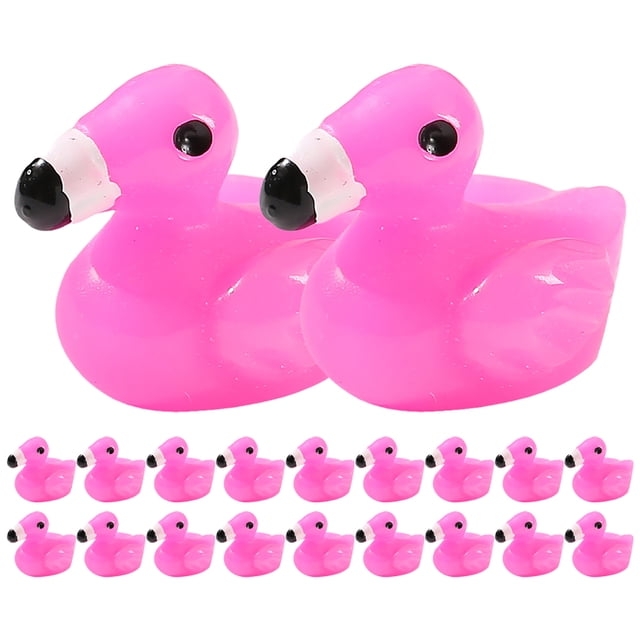 50 mini flamencos de resina, figuras de flamencos para decorar tu jardín, casa de muñecas, fiestas, adorables animalitos
