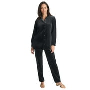 Jessica London Women's Plus Size Velour Button 2-Piece Set