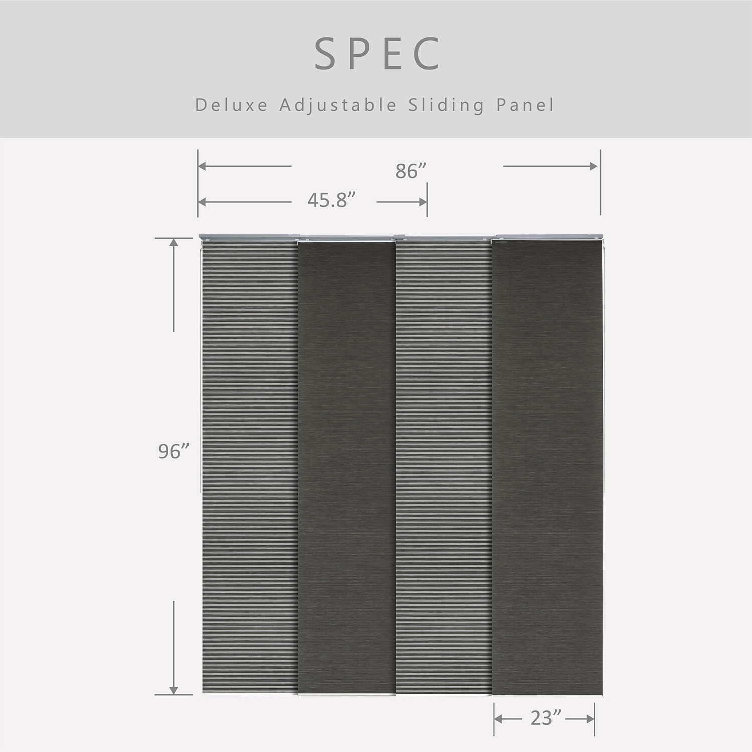 GoDear Design Adjustable Sliding Panel | Sliding Hanging Room Divider, Semi-Sheer, Moon