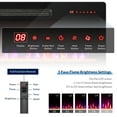 thumbnail image 4 of BELLEZE 36" Electric Fireplace Heater, 1400 W Recessed & Wall Mounted Electric Fireplace with Remote Control, Freestanding Heater with Adjustable Flame Color and Brightness, Timer, Touch Screen, 4 of 7