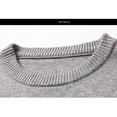 thumbnail image 4 of OmicGot Men's Sweaters Pure Color Slim Young Sweater Round Collar Big Size Pullover for Man Tops Thin Sweater, 4 of 7