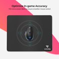 thumbnail image 3 of , 37x30 cm Large Computer with Double Stitched Edges, Superfine Textured Gaming Mouse Mat, Nonslip Natural Rubber Base Mousepad for Computer Gaming Laptop & PC, Black, 3 of 6
