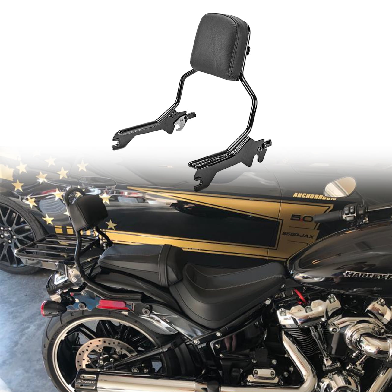Harley fat boy sissy bar discount