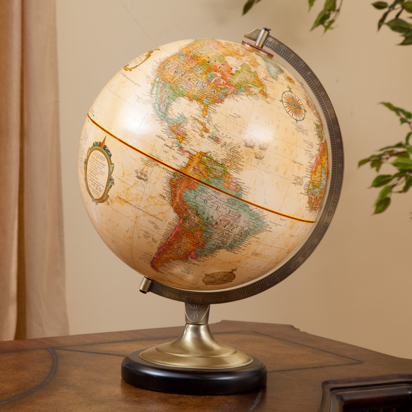 Replogle Sierra Desktop Globe, Antique 12