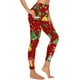 thumbnail image 1 of Leggins QIVICIMA para mujer, cintura alta, con estampado navideño, 1 of 4