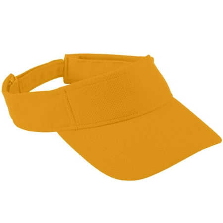 Gold Mesh Buckle - Augusta Sportswear Boy's Adjustable Wicking Mesh Visor, Gold, One Size