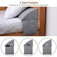 thumbnail image 4 of SURJDE Queen Bed Wedge Pillow,Mattress Gap Filler,Headboard Pillow,Bed Gaps Filler(0-3.5"),Bolster Pillow,Bed Wedge Pillow for headboard,No More Pillows Falling Behind The Bed(Grey 6.5"x4.5"x6, 4 of 6