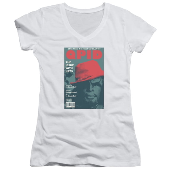 Star Trek Tng Season 4 Episode 20 Junior Women's V-Neck T-Shirt White
