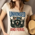 thumbnail image 4 of Unhinged and Feral Raccoon T-Shirt | Funny USA Rock n' Roll Graphic Tee, Royal, Size L, 4 of 6
