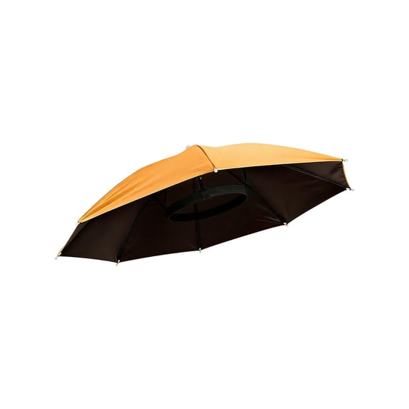 Hands-Free Umbrella Hat - 27in Large Fishing Umbrella Hat | Sun & Rain Protection | Portable Head Umbrella for Outdoor Activities