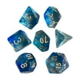 thumbnail image 1 of segolike 7 Pieces Acrylic Polyhedral Dice Party Game D4-D20 for Role Playing Game Blue, 1 of 5