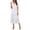 White, variant on Vivianyo HD Women's Wrap V-Neck Tiered Midi Dress, Short Ruffle Sleeve Solid Elastic Waist Loose Casual Summer Dresses for Women Vacation, Women's Purple, Sizes S-2XL