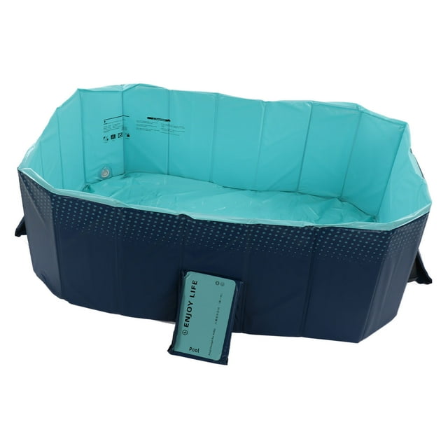Inflatable Swimming Pool, Foldable Swimming Pool Folding Oversize Bath Pool Inflation Free For Toddlers Outdoor Garden Backyard Summer Water Party