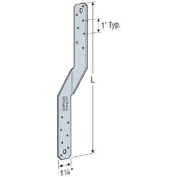 100 Count Simpson Strong-Tie MTS20 20-in Medium Twist Strap
