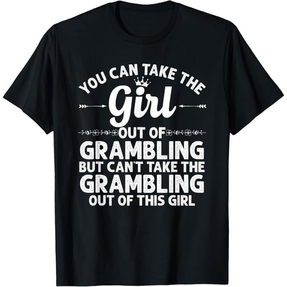 t-shirt Girl Out Of GRAMBLING LA LOUISIANA Gift Funny Home Roots USA T-Shirt.