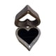 thumbnail image 1 of Caja de madera para anillos de boda, elegante y portátil, con forma de corazón, para guardar joyas, para propuestas de matrimonio o cumpleaños., 1 of 8