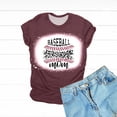 thumbnail image 5 of Mujeres Casual Béisbol Mamá Tie-dyed Impreso Manga corta Cuello redondo Pullover Blusa Camiseta Tops OAVQHLG3B Store lin121212, 5 of 5