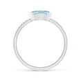 thumbnail image 2 of ANGARA Natural 0.6 Ct. Aquamarine with Diamond Solitaire Ring in 14K White Gold for Women (Ring Size: 4.5), 2 of 9