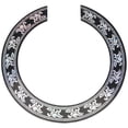thumbnail image 1 of Sound hole Decal Sticker for Acoustic Classical Guitar Parts Black+Silver, 1 of 8