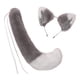 thumbnail image 3 of Las orejas y se visten con , s, s, s para escenario de graduación Gris blanco jinwen Cola de disfraz, 3 of 8