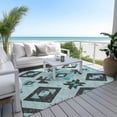 thumbnail image 4 of Dalyn Rugs Machine Washable Indoor/Outdoor Chantille Teal 9' x 12' Rug, 4 of 9