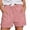 Pink, variant on WAYUTE Women's Shorts Straight Leg High Waist Sports Loose Shorts Trendy Solid Color with Pockets Stretchy for Summer Casual Outdoor