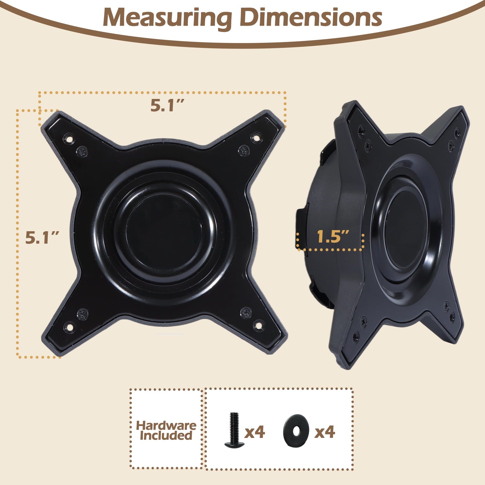 Original PG27AQDP VESA Adapter Compatible with ASUS ROG 27" 32" 34" 39" 49" Monitor(Fits XG27AQDMG,XG32UCWG,XG34WCDG,PG39WCDM,PG49WCD)100x100 Wall Mount Bracket