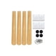 thumbnail image 1 of Juego de 4 patas de madera Vhermosa para muebles 30 cm nogal, 1 of 5