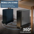 thumbnail image 5 of MRSXXNTY Adjustable Mobile CPU Stand, Ventilated Computer Tower Stand PC Tower Stand with 4 Caster Wheels Fits Most PC, Under Desk CPU Holder PC Floor Cart PC Riser for Gamers and Students (Black), 5 of 7