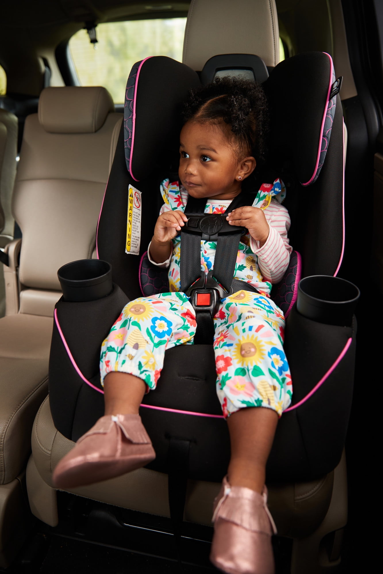 (3 pack) Cosco Kids Easy Elite Slim All-in-One Convertible Car Seat, Grey Glphys, Unisex