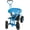 Blue, variant on Kinbor Garden Cart Rolling Adjustable Degree Swivel Seat Lawn Yard Patio Wagon Scooter for Planting, Adjustable Handle 360 Degree Swivel Seat, Red