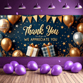 thumbnail image 5 of Decorative Design Thank You Banner Golden Theme Balloon Decoration Appreciation Banner for Office Party Employee Recognition Event, 5 of 6