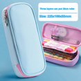 thumbnail image 7 of Hvmvliv Pencil Pouch Nylon Pencil Case Purecolor Large Capacity Pencil Bag Multifunctional Pencil Bag Cute Practical Pencil Bag Universal Multicolor Optional Blue, 7 of 7