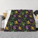 thumbnail image 1 of Fotbe Mardi Gras6 Manta de Franela con Estampado, Manta Ultrasuave para Cama, Sofá, Auto, Hipoalergénica y Antibolitas-50"x40", 1 of 6